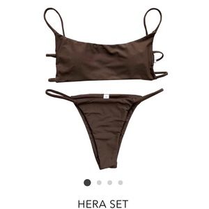 BISOUS HERA swim bikini set, medium, dark brown